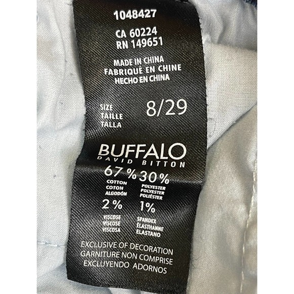 Buffalo David Bitton Skinny Jeans Womens 8 Mid Rise Stretch Regular Fit Blue - Picture 11 of 12